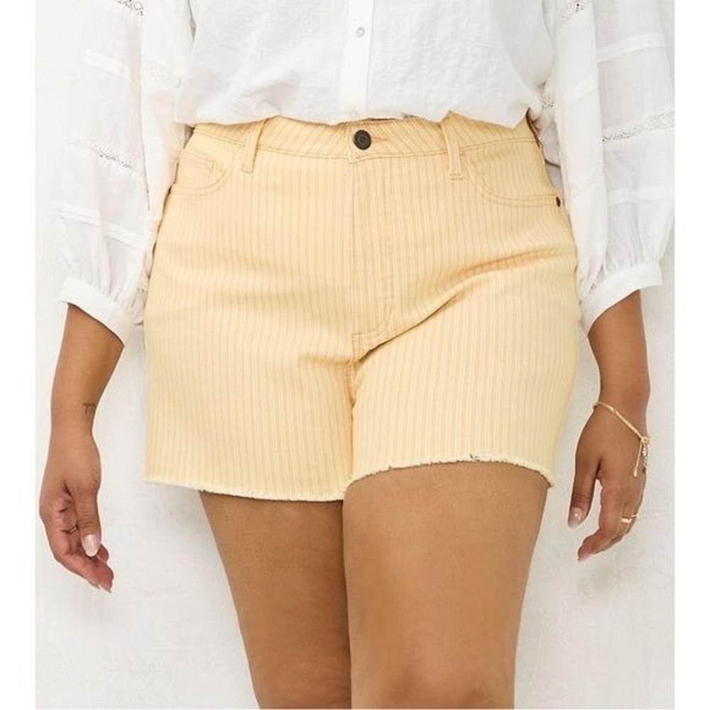 LC Lauren Conrad Striped Jean Shorts